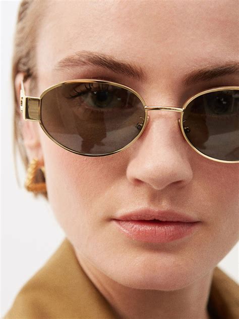 celine round metal acetate sunglasses|SUNGLASSES WOMEN .